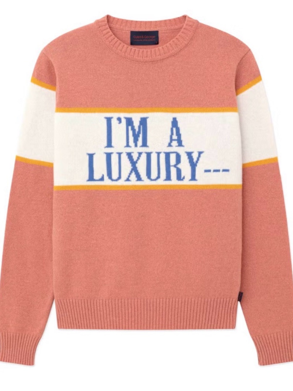 I'm A Luxury Crewneck Sweater - Pink and White